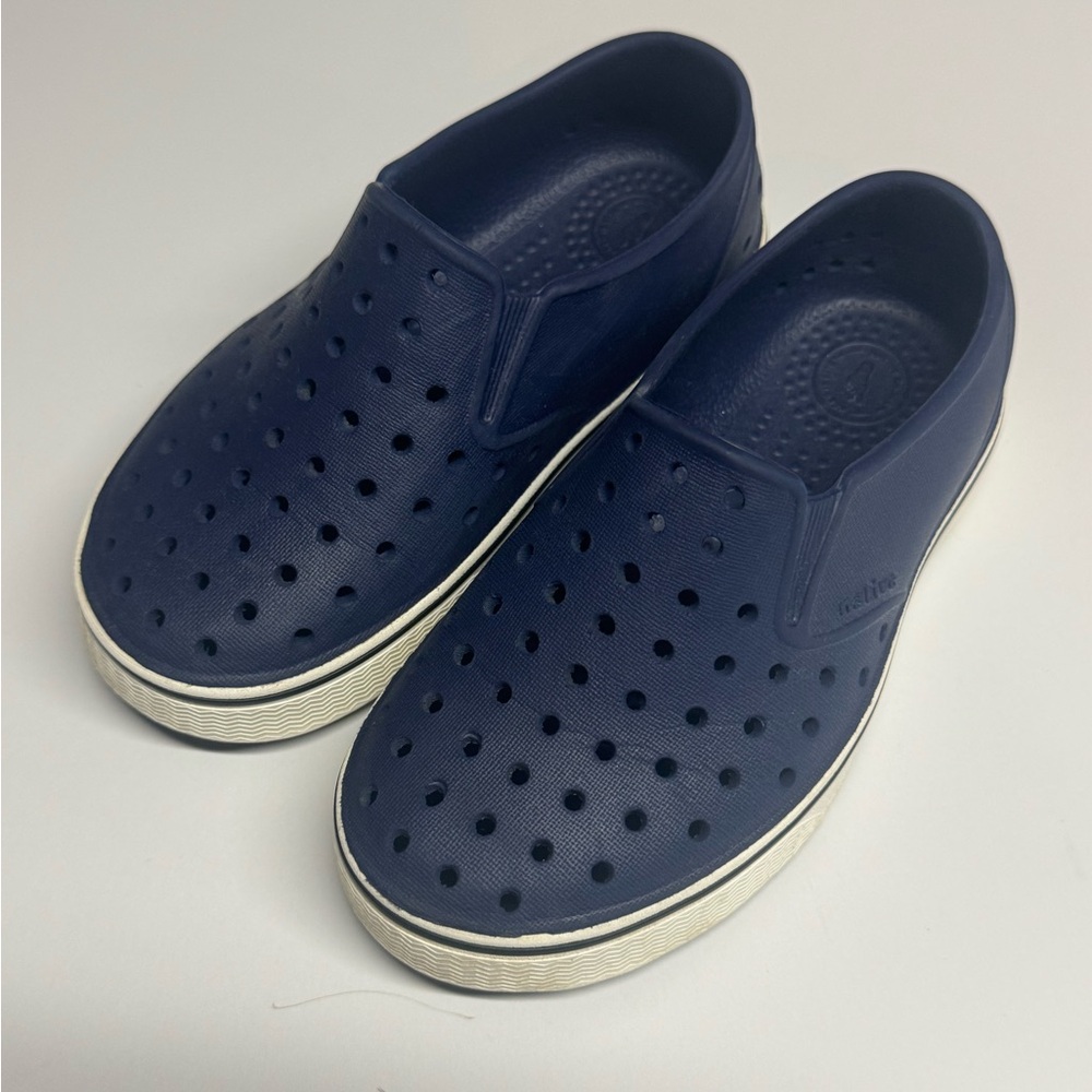 Native Navy Blue Kids Slip-On Shoes